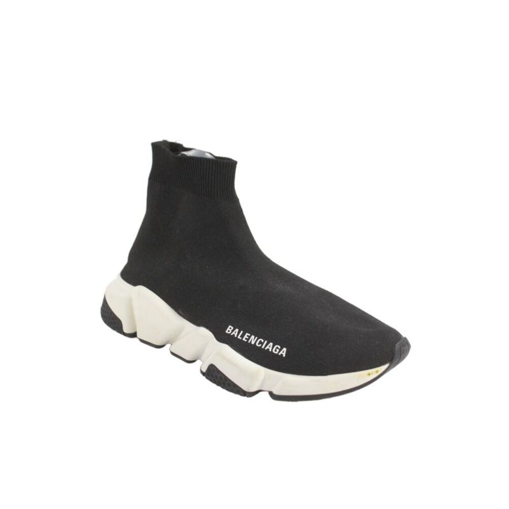 Balenciaga Womens Speed Trainer Sock Sneakers Shoes Black Size 8